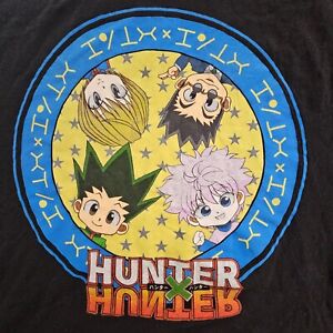 Hunter X Hunter Amime Black Short Sleeve Cotton T-Shirt Men's 2XL