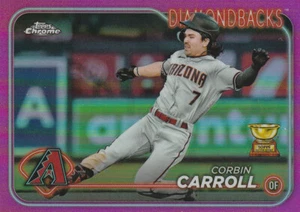 2024 Corbin Carroll Topps Chrome #267 rifrattore rosa - Diamondbacks - Foto 1 di 2