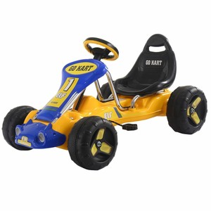 Yellow Children's Ride On Car Pedal Powered Car 4 Wheel Racer Toy Stealth Outdoo