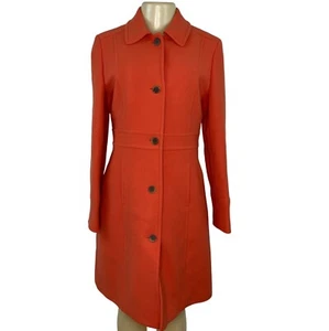 J.Crew Womens Double Cloth Wool Coat Orange Size 10 - Picture 1 of 8