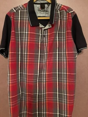 CAMISA A CUADROS DESIGUAL HOMBRE USADA NEGRA/MULTICOLOR ALGODÓN TALLA 3XL Foto 1 de 4