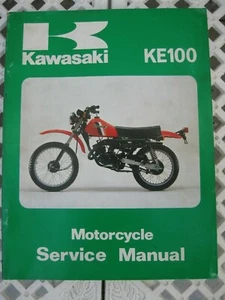 KAWASAKI MOTORCYCLE SERVICE MANUAL. KE100 1979-82, Dealer Workshop. June 1981 - Picture 1 of 5