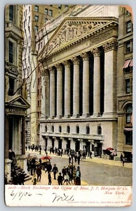 Cartolina Borsa E Ufficio Di JP Morgan & Co New York City New York 1906 - Foto 1 di 3