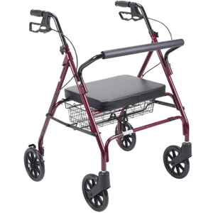 Heavy Duty Bariatric Extra Wide 4 Wheeled Rollator Walking Frame walker 28 Stone - Picture 1 of 5