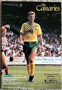 NORWICH CITY v DERBY COUNTY (BARCLAYS DIVISION ONE) 22nd SEPTEMBER 1990