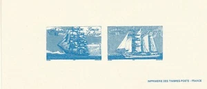 Gravure Epreuve timbre poste 1999 Les Voiliers Simon Bolivar et Iskra - Foto 1 di 1