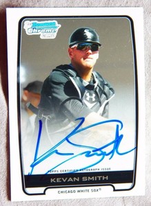 Chicago White Sox Kevan Smith Signed 2012 Bowman Chrome Auto Card Qty.