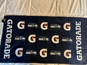 Seattle Seahawks NEW NFL Pro Team WinCraft Teal Gatorade Sideline Towel 41x21 - Picture 1 of 11