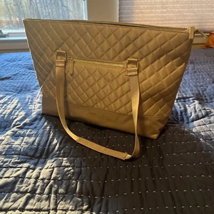 Lodis Laptoptasche gesteppt Nylon champagner gold/türkis - Bild 1 von 5