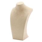 Beige Linen Necklace Bust  Jewelry Display Stand Figure Holder - 5 Size Optional