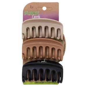 Planet Sustainable Round Claw Clips, Assorted Colors, 3-Pack, Hair Accessories - Picture 1 of 14