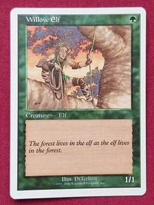 Magic The Gathering STARTER 2000 WILLOW ELF green card MTG - Picture 1 of 2