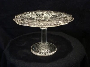 EAPG Imperial No. 402 Fashion Clear Crystal Cake Stand - Picture 1 of 5