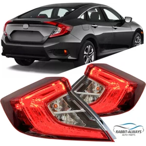Halogen Rear Tail lights Outer Lamps Sedan For 2016-2020 Honda Civic - Picture 1 of 14