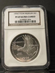 1994 P POW MUSEUM PROOF ULTRA CAMEO - Picture 1 of 1