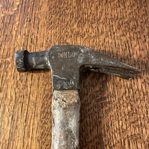 Vintage Dunlap Straight Claw Hammer Wood Handle - Picture 1 of 11