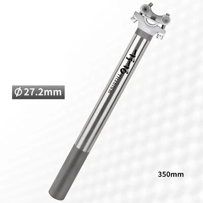 Tija de sillín de titanio 27,2 31,6 mm MTB bicicleta de carretera bicicleta Ti ti 350 400 mm Foto 1 de 4