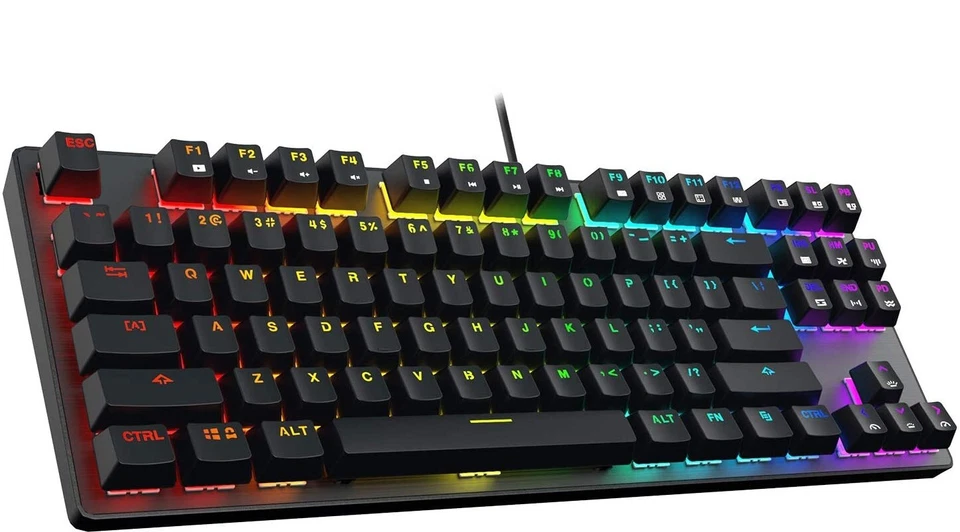 DREVO TYRFING V2 87-KEY RGB TENKEYLESS MECHANICAL GAMING KEYBOARD WIRED BLUE - Image 1 of 1
