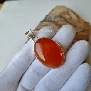 Amezing Carnelian Gemstone Pendant 925 Sterling Silver Statement Pendant PG5158 - Picture 1 of 5