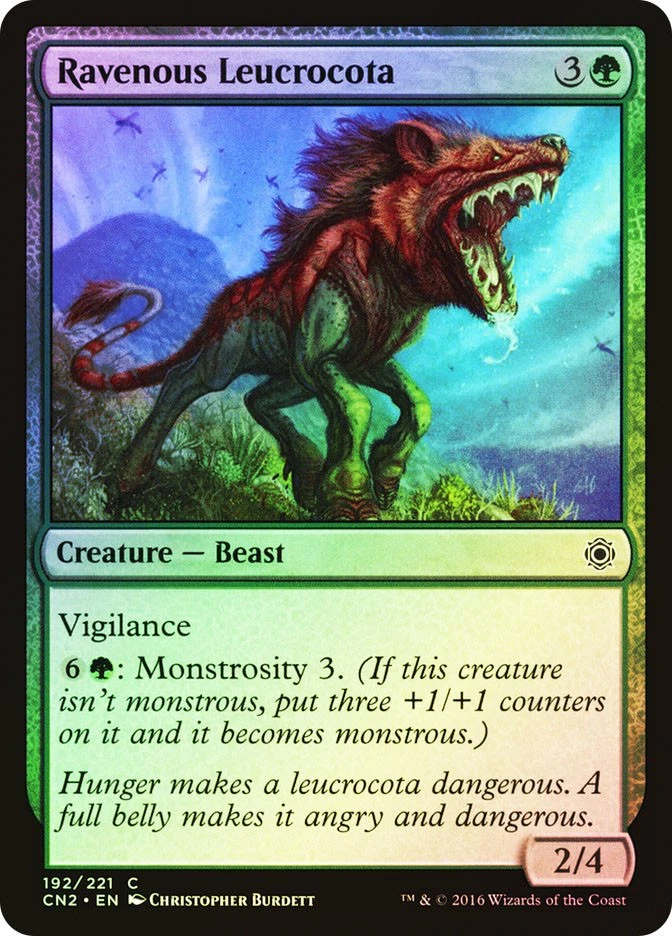 MTG FOIL Ravenous Leucrocota  - Conspiracy: Take the Crown #192 - Image 1 of 1