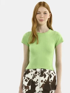 No Boundaries Seamless Crop Top mit kurzen Ärmeln XL (16-18) Neu mit Etikett Rundhals neuwertig - Bild 1 von 6