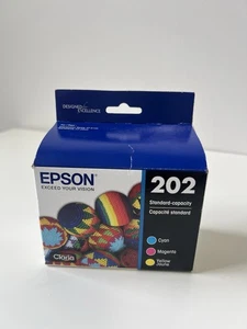 NEU Epson 202 MAGENTA Cyangelb Tintenset EXP 08/2027 XP-5100 WF-2860 VERSIEGELT - Bild 1 von 3