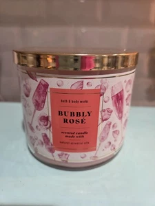 Bath And Body Works BUBBLY ROSE Duftkerze 3 Docht NEU - Bild 1 von 4