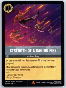 Strength of a Raging Fire 201/204 Rare Fabled NM Lorcana Disney - Afbeelding 1 van 2