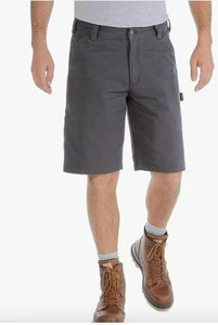Carhartt Mens Relaxed Fit Duck Work Shorts In Gravel - Picture 1 of 5