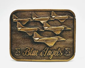 Vintage US Navy Blue Angels Jet Planes Gürtelschnalle Militär Sammler Serie - Bild 1 von 3