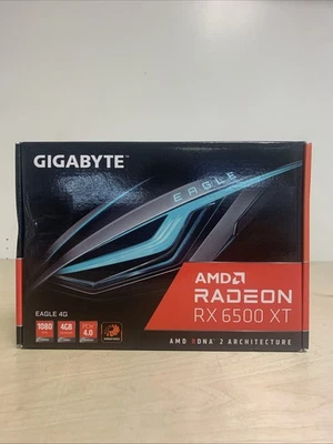 GIGABYTE Radeon RX 6500 XT EAGLE 4GB GDDR6 Video Graphics Card GV-R65XTEAGLE-4GD - Image 1 of 4