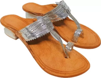 Women Kolhapuri Leather Chappal Jesus flat HT19 heel ethnic fashion UK size 4-8 - Image 1 of 4