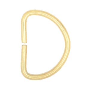 METAL MILD STEEL GOLD D RING D-RING SLIDERS BUCKLES 19mm 25mm and 28mm - Picture 1 of 3