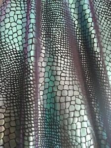 Venom Snake Skin oil Slick Stretch Velvet Iridescent Spandex Fabric - 4 Yards - Picture 1 of 9