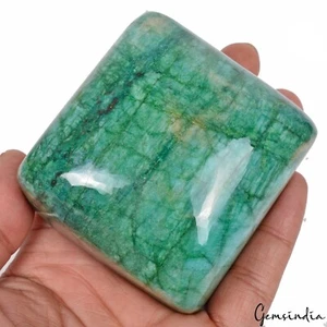 Natural Green Zambian Emerald Rectangle Cab 2410 Ct Earth Mined Certified Gems - Picture 1 of 10