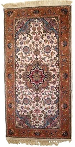 Alfombra anejo Indio Tabriz hecho a mano 74cm x 146cm 1970s - 1C727 - Picture 1 of 10