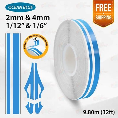 PinStriping Pin Cinta a Rayas Coche Motocicleta Doble Línea Vinilo Pegatinas 1/2" 12mm Foto 1 de 4