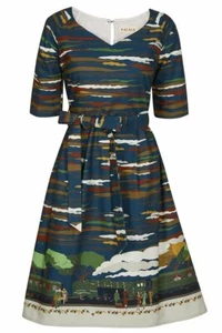 Palava Evelyn Dress Navy Flying Scotsman - Foto 1 di 16