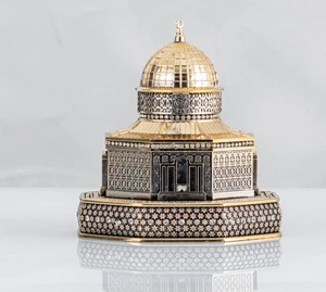 Felsendom kleiner Qubbat AlSakhra Wohndeko Geschenk Silber, Gold Ornament 35£ - Bild 1 von 4
