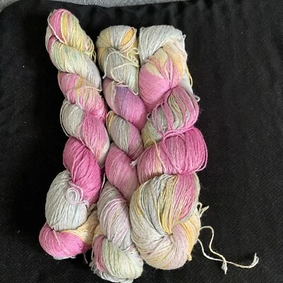 encaje algodón lino mezcla hilo hank 3* 100g (#B071) Foto 1 de 3