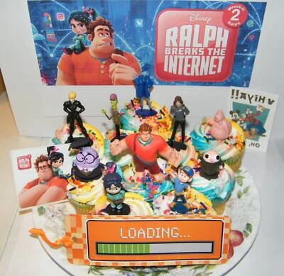 Disney Wreck-It Ralph Breaks the Internet Deluxe Cake Toppers Cupcake Decoration