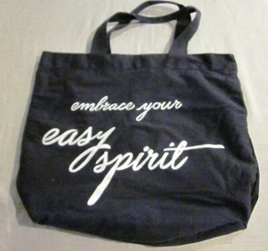 NWOT NAVY CLOTH TOTE CARRY ALL BAG LINED EASY SPIRIT SIZE 15" x 14" TALL - Picture 1 of 2