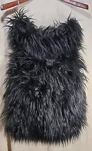 2 Cute Black Fur Mini dress Dress - Picture 1 of 4