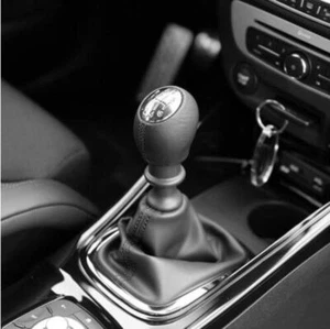 6 Speed Gear Shift Knob PU Leather Aluminium For Renault Megane Clio Laguna - Picture 1 of 8