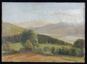 Maurice Auguste Cabuzel (1878-?) Aka Manual Cabuzel Landscape Mountain Alps Lyon - Picture 1 of 7