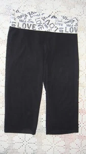 VICTORIA’S SECRET VS PINK FOLD OVER CAPRI YOGA LEGGINGS SILVER BLING Large - Picture 1 of 9