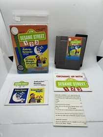 Sesame Street 123 Nintendo NES - Complete CIB + Poster & Reg Card Rare!