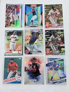 FRANCISCO LINDOR lot of 9 Inserts!!Refractors, Prizms, Serial numbered, Parallel - Picture 1 of 3