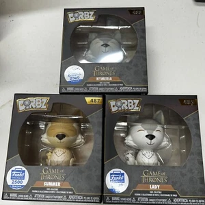 Paquete de 3 Funko DORBZ Direwolves Juego de Tronos Limitado LE2500 FS Exclusivo - Imagen 1 de 1