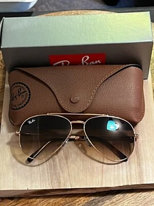ON SALE NEW RAY BAN AVIATOR WOMENS SUNGLASSES ROSE GOLD FUN FREE SHIPPING - Picture 1 of 13